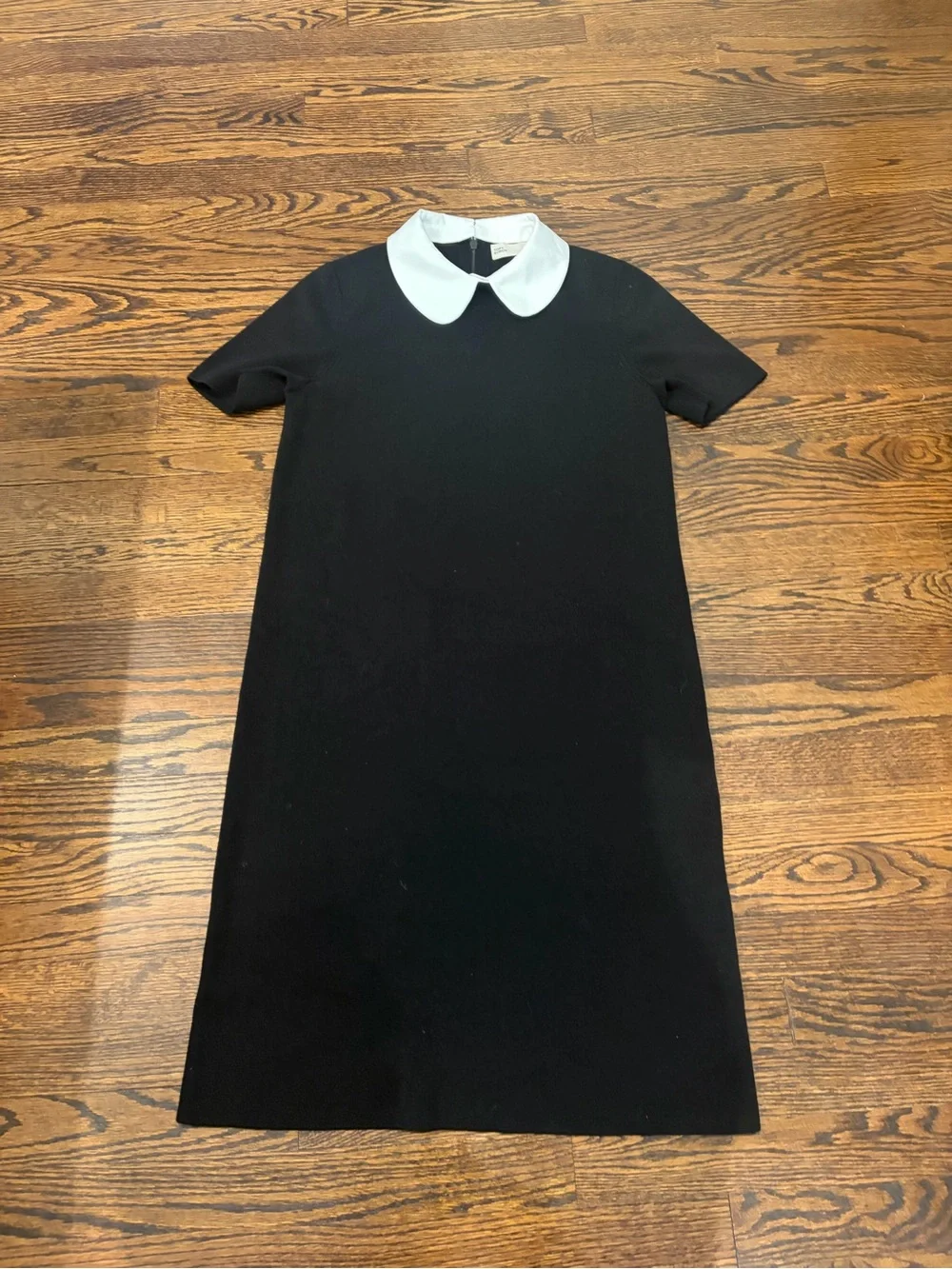 Tory Burch Black Midi Dress with White Peter Pan Collar